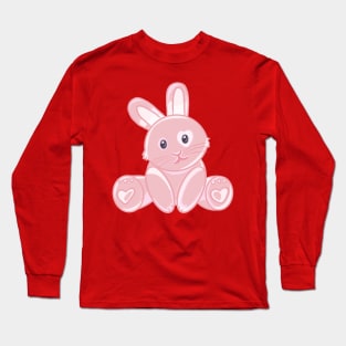 Pink Heart Bunny Long Sleeve T-Shirt